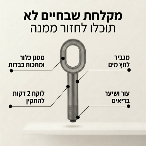 SolHead - ראש מקלחת מסנן לשיקום השיער והעור