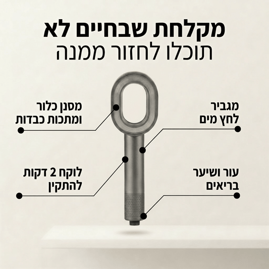 SolHead - ראש מקלחת מסנן לשיקום השיער והעור